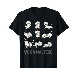 Maltese Yoga Shirt Maltese Yoga Pose Meditation T-Shirt