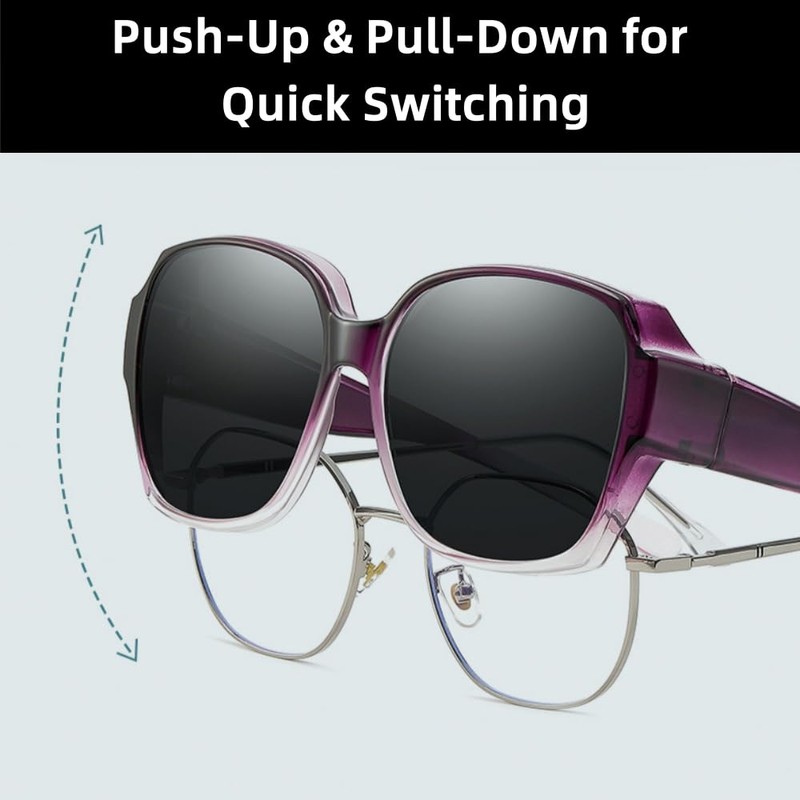 SDXCJY Polarized Sunglasses Fit Over Glasses for Men Women, Face