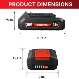 Shop-Vac 20V Lithium Battery 2.0Ah