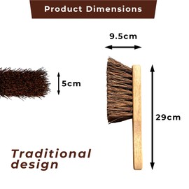 EDS Wooden Hand Brush Stiff Bristle Scrubbing Brush Natural Bassine Heavy Duty Cleaning Brush for Outdoors Yard Floor and Carpet Brush(PACK OF 1)