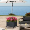 SUNNYPARK Umbrella Stand Outdoor Base with 4 Wheels Heavy Duty