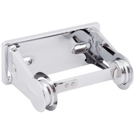TrueCraftware-Single Roll Locking Toilet Tissue Dispenser fits 4" Diameter Toilet Paper Roll Chrome Plated- Bathroom Toilet Paper Holder Wall Mounted Toilet Roll Holder for Bathroom Kitchen Washroom