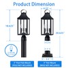 18.62'' Dusk to Dawn Post Light Outdoor, Large 3-Light Lamp