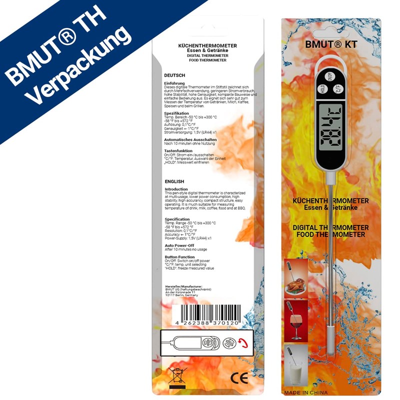 1 x kitchen thermometer (digital) for food and drinks (-50°C