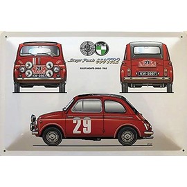 Deko 7 Tin Sign Steyr Puch 650 TR2 Rally Monte Carlo 1965 30 x 20 cm