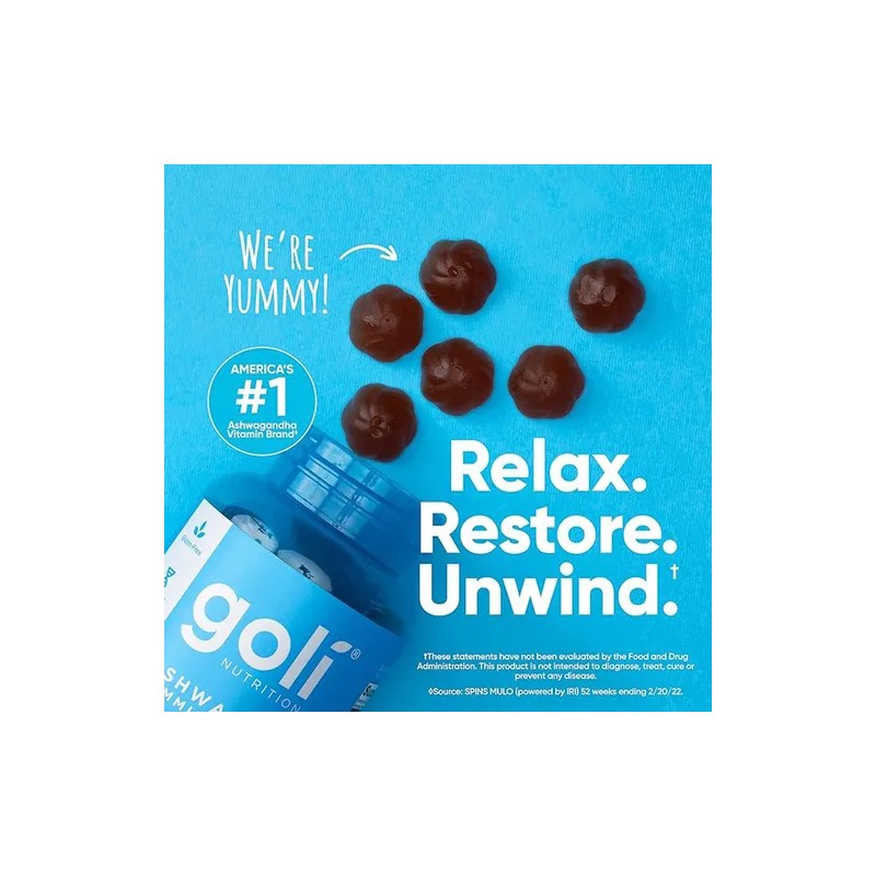 Gomitas Goli Ashuwagan Para El Estres Sabor Berry 60 Pz