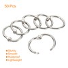 PATIKIL 50pcs 20mm Diameter Binder Rings Removable Metal Book Loose
