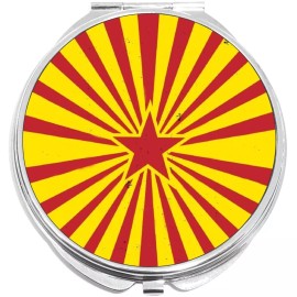 NewCharms Star Burst Pattern Compact with Mirrors - Perfect for your Pocket or Purse