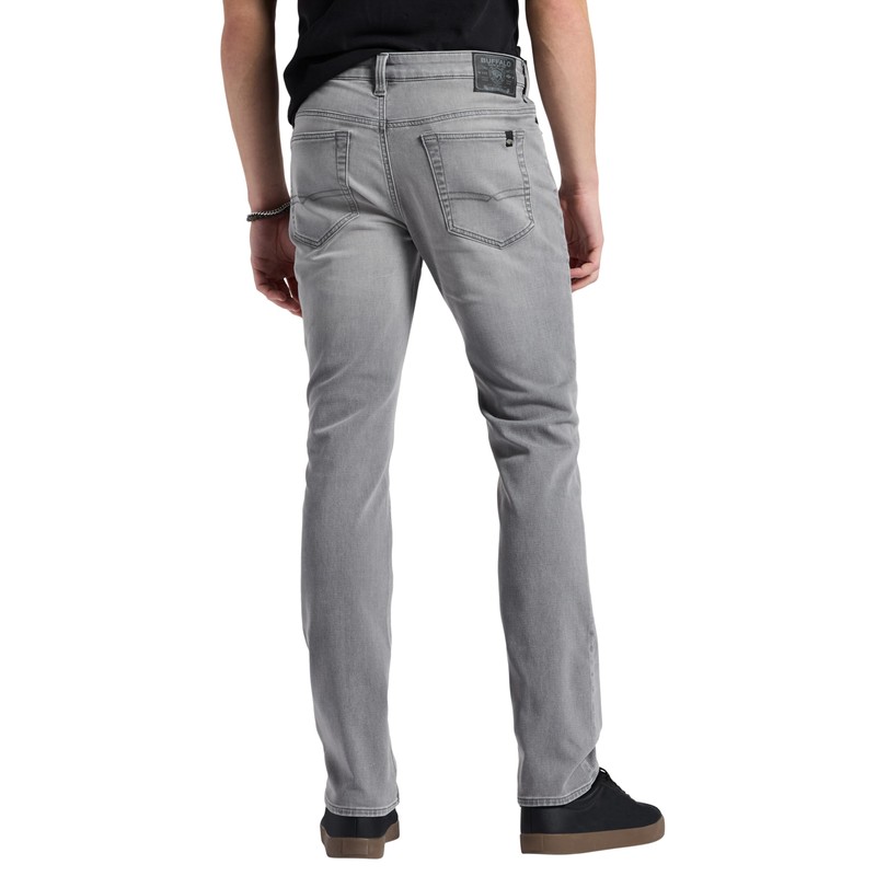 Buffalo David Bitton Men's Straight Six Jeans, Grey Sanded, 34