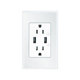 Smart Socket, 2 Sockets2usb Needs Neutral Cord, 2.4GHz WiFi Wall Outlet, Alexa Compatible, US Standard Outlet, Cell Phone Remote Control, 16A Current