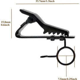 BLUPLE 3 Pieces Lavalier Microphone Metal Tie Clips, 3 Pieces Lapel Mic Windscreen Foam Covers (Clip-7.5mm, 3pcs,Black)