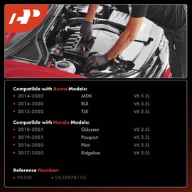 A-Premium - Bujías de iridio dobles compatibles con Honda Pilot 2016-2020, Odyssey 2018-2021, Ridgeline 2017-2020, Passport 2019-2021 y Acura MDX 2014-2020, TLX 2015-2020, RLX, 3 5L, paquete 6