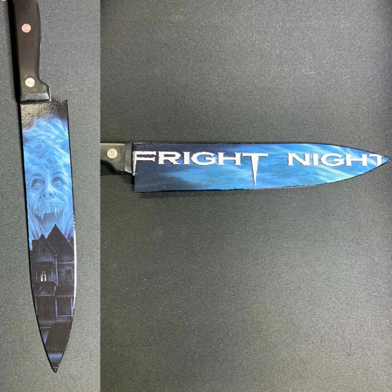 Fright Night 1985 80's Horror Kitchen Knife With Sublimated Stand