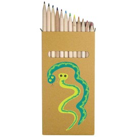Azeeda 12 x 'Two Friendly Snakes' Long 178mm Coloured Pencils/Pencil Set (PE00072645)