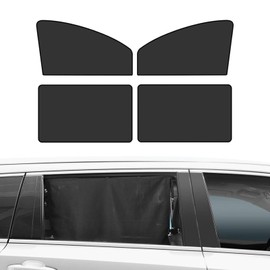 GRANDI 4 PCS Car Side Window Sun Shade, 24.40In x 18.89In x 12.99In Car Sun Protector, Interior Accessories, Universal for Cars, SUVs (Black)