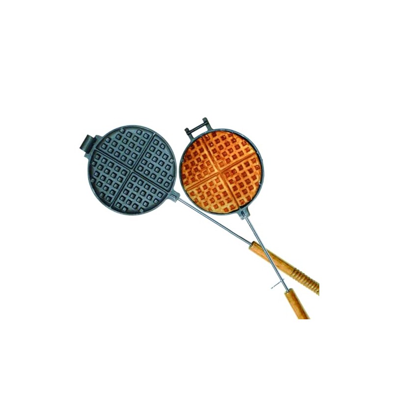 ROME Chuckwagon Cast Iron Waffle Iron For BBQ Grill and