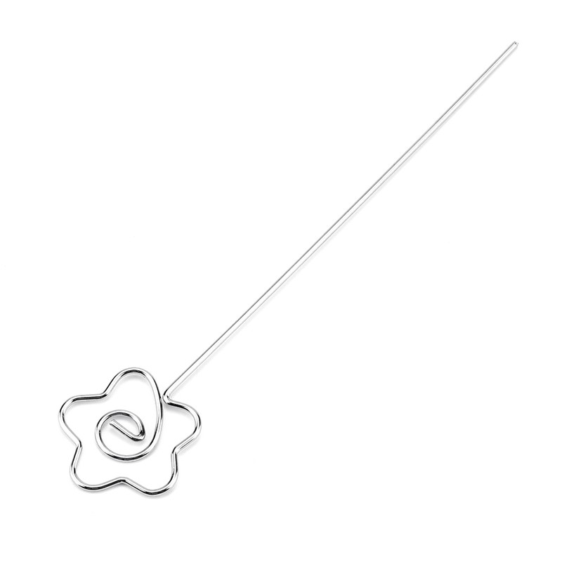 100Pcs DIY Flower Shape Metal Wire Memo Card Photo Picture