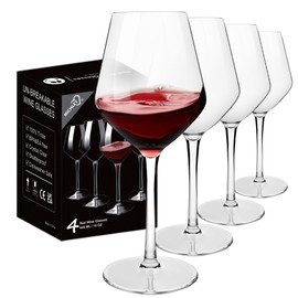 MICHLEY Unbreakable Stemmed Wine Glass 100% Tritan Plastic Dishwasher available Glassware 15 oz, Set of 4