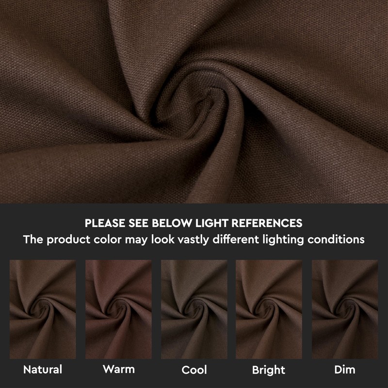 Encasa XO Cotton Canvas Tablecloth | Dark Taupe Plain |