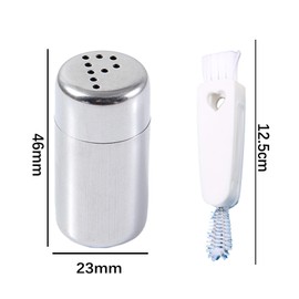 Lonwiner 4 Stück Edelstahl Mini Salzstreuer, Salzstreuer Klein mini Salzstreuer für Unterwegs Kleine Salzstreuer Mini für Eier