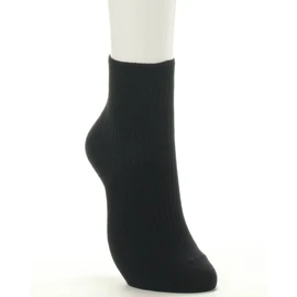 Atsugi Men's Crank Socks, Ribbed, Sole Support, Middle Length (Ankle Length), Cotton Blend, Sports, Exercise, 3 Pairs, Black