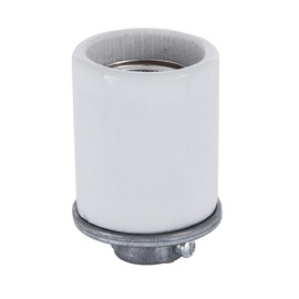 B&P Lamp® Porcelain Keyless Med. Base Socket with 1/4 IPS cap