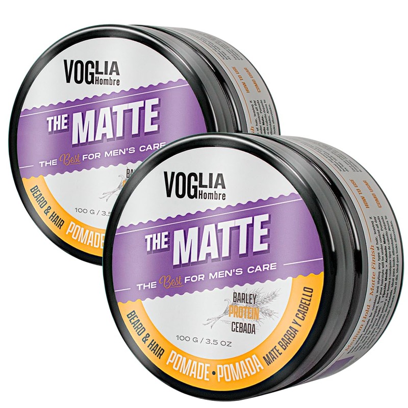 2 pack Pomada para peinar MATTE Barba, cabello y bigote.