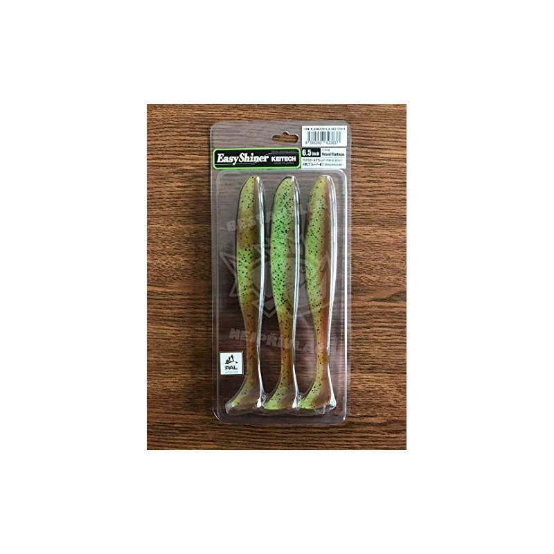 Keitech Easy Shiner 6.5 Inch Motoroil/Chartreuse