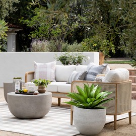 JUSTOYOU 28" Artificial Agave Plants Outdoor Large Fake Agave Plants Faux Succulents for Outdoor Indoor Home Front Porch Decor (2, Green)