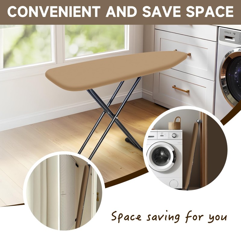 Bumkimue Ironing Board with Heat Resistant Cover, 43x13 Compact and