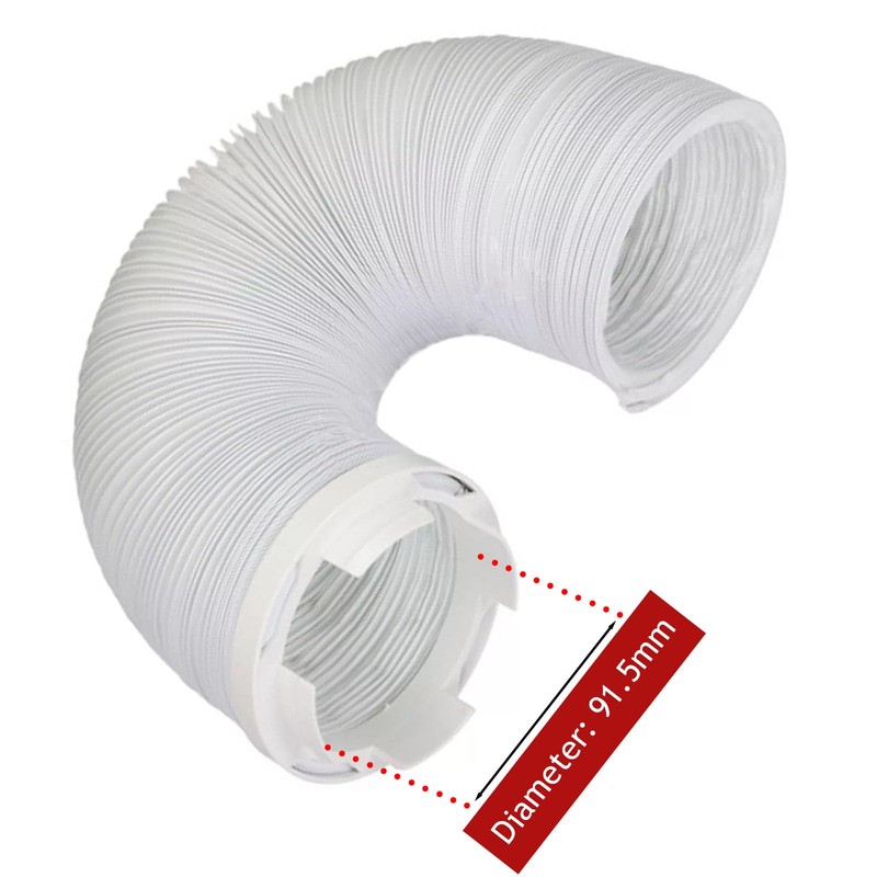 SPARES2GO Vent Hose for Candy fits Hoover Tumble Dryers (3.6"