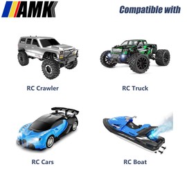 AMK 4Pcs 28in 1/10 Scale Elastic RC Crawler Tow Ropes with Hook Kinetic Winch Straps for Axial SCX10 Accessries TRX6 TRX4 Upgrades Gen7 Gen8 Tamiya D90 TF4 RC Car Boat (Red)