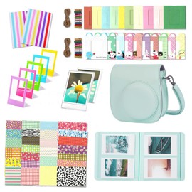 Nchdewui Instant Camera Accessories Compatible with Instax Mini 12, Instant Camera Accessory Set, Beautiful Gift Set Including Camera Bag, Photo Album, Photo Frame, Photo Sticker, etc, Green