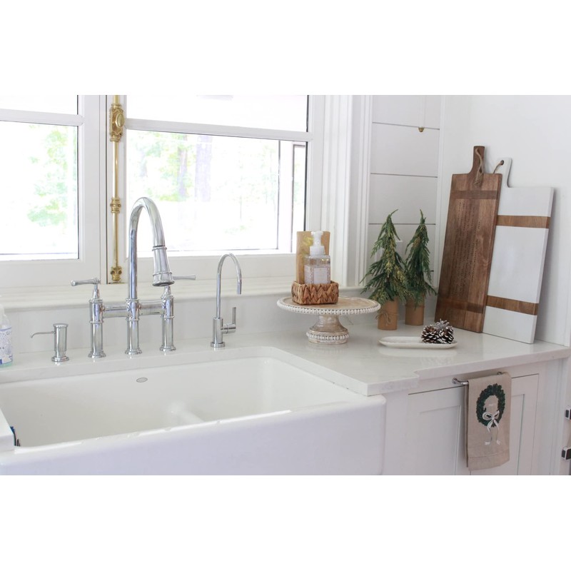 Mud Pie Wooded Square Board,White, 23 1/4" x 16 3/4"