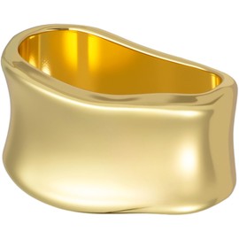 YALOJE Metal Silk Scarf Rings, 1PCS Fashion Scarves Brooches Pins for Women, Minimalist Scarf Slide Buckle Wrap, T-Shirt Ties Clip for Clothing Shawl Decoration -Gold