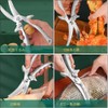 Heavy Duty Kitchen Scissors, Stainless Steel Chef Scissors with Spring-Loaded