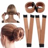 Glamza Women's Magic Hair Bun Snap Styling Donut Former French