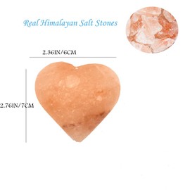 QYLHH 2 Pcs Heart Shape Himalayan Salt Massage Stones Hot Massage Cold Massage Stones Set Warm Rocks Kit for Facial SPA