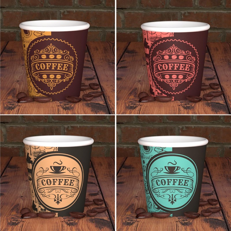 PubCUP Mix Paper Coffee Cups 65 ml Environmentally Friendly Biodegradable