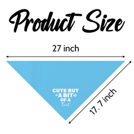 Funny Dog Bandana, Cute But a Bit of a Twat, Blue Pet Dog Scarf Accessories, Pet Dogs Triangle Scarf, Dogs Bandana for Small Medium, Gifts for Pets Lovers, Suitable for Pets Boy Girls