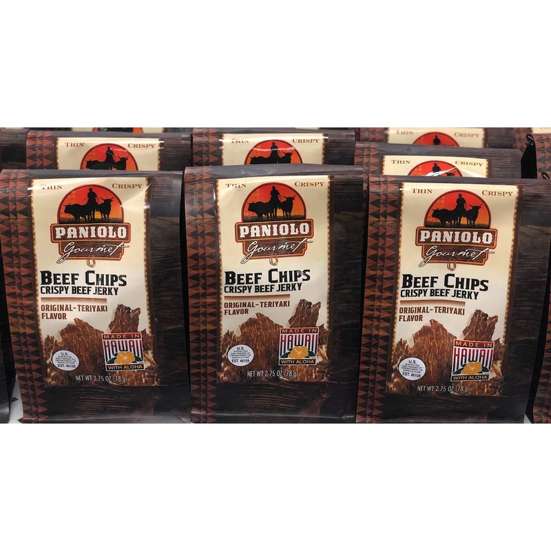 Beef Chips Crispy Beef Jerky ORIGINAL TERIYAKI Flavor, 2.75oz (78g)