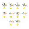 300Pcs Fishing Rubber Bobber Beads Stopper, 6 in 1 Float