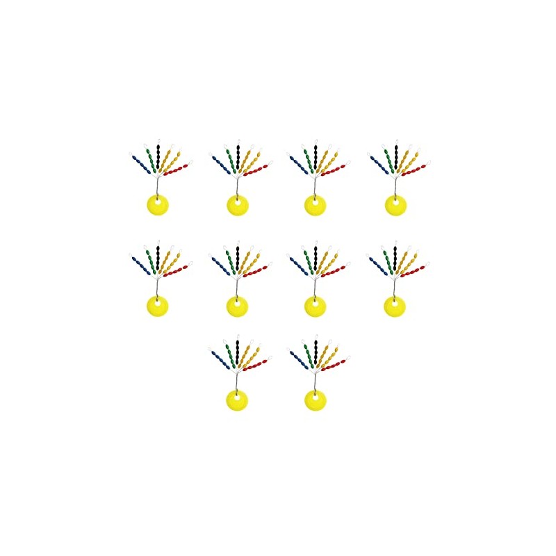 300Pcs Fishing Rubber Bobber Beads Stopper, 6 in 1 Float
