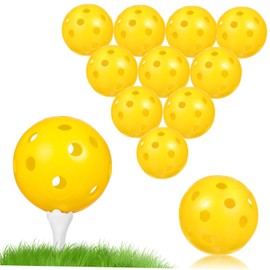 Totority 24pcs High Visibility Plastic Golf Practice Balls Lightweight Perforated Design for Indoor Training Durable Airflow Golf Balls for Strike Control and Management