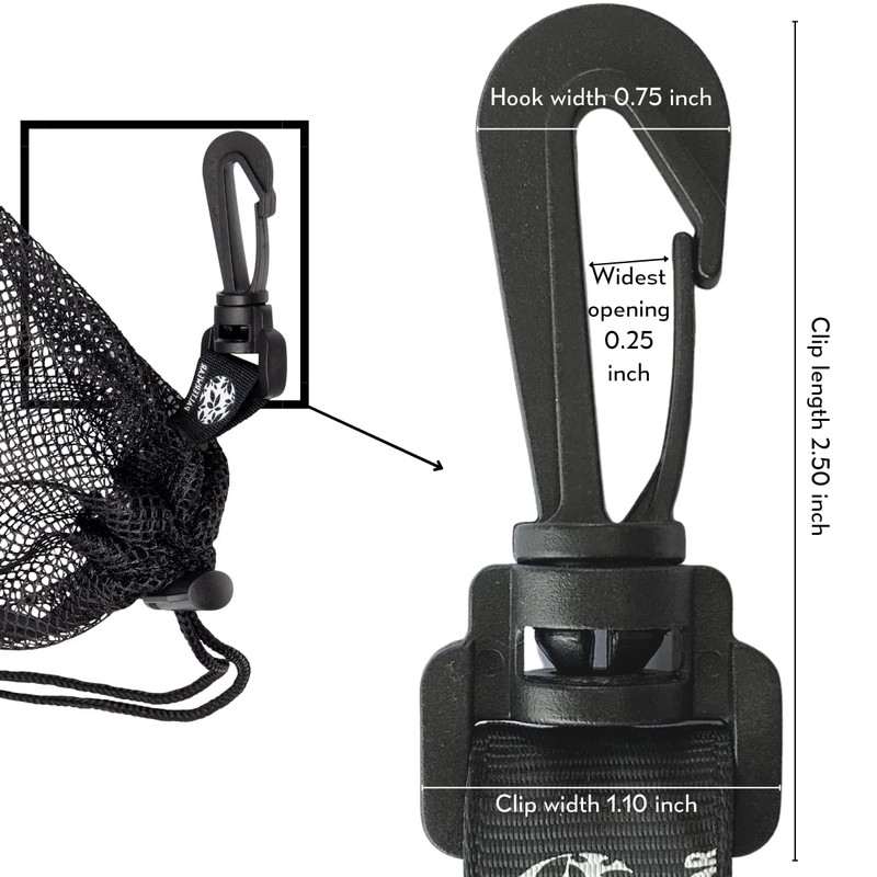 PALTERWEAR Mesh Drawstring Bag With Clip and Toggle Closure -