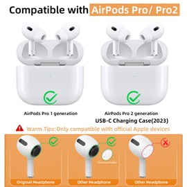 4 Pairs Replacement Ear Tips for Airpods Pro - YOUDU Non-Slip Silicone Ear Buds for Airpods Pro 2nd Generation with Noise Reduction Hole & Built-in dust Guard Screen (XS/S/M/L) White