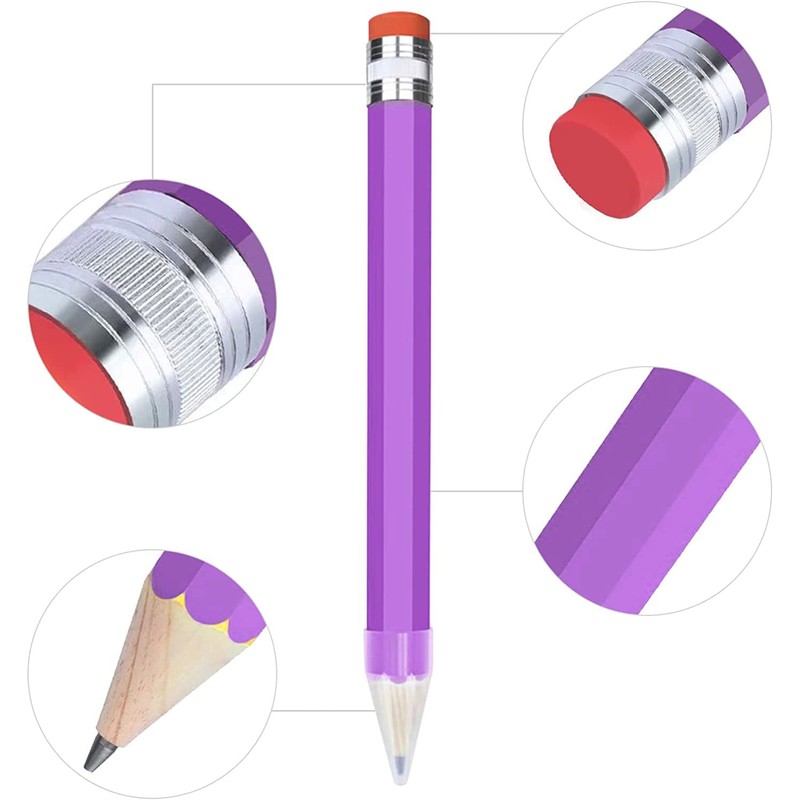 BUSHIBU Giant Pencil, 14 Inch Jumbo Pencils, Funny Big Novelty