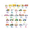 DECOWALL DS8-2005N Transport Alphabet Kids Wall Stickers Decals Peel and