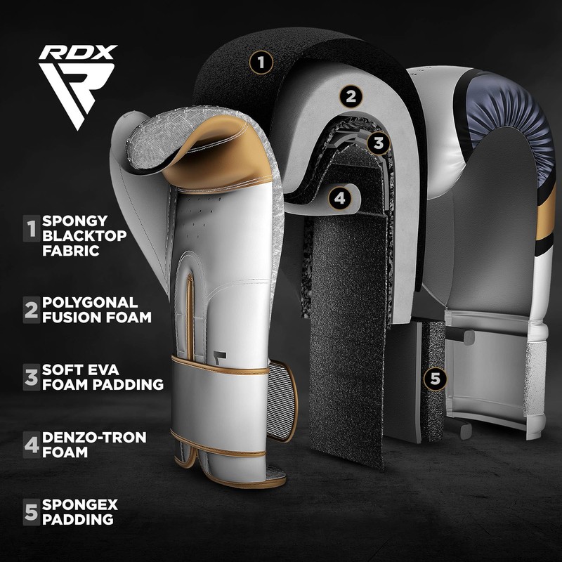 RDX Maya Leather Boxing Gloves Punch Bag Sparring Training Muay