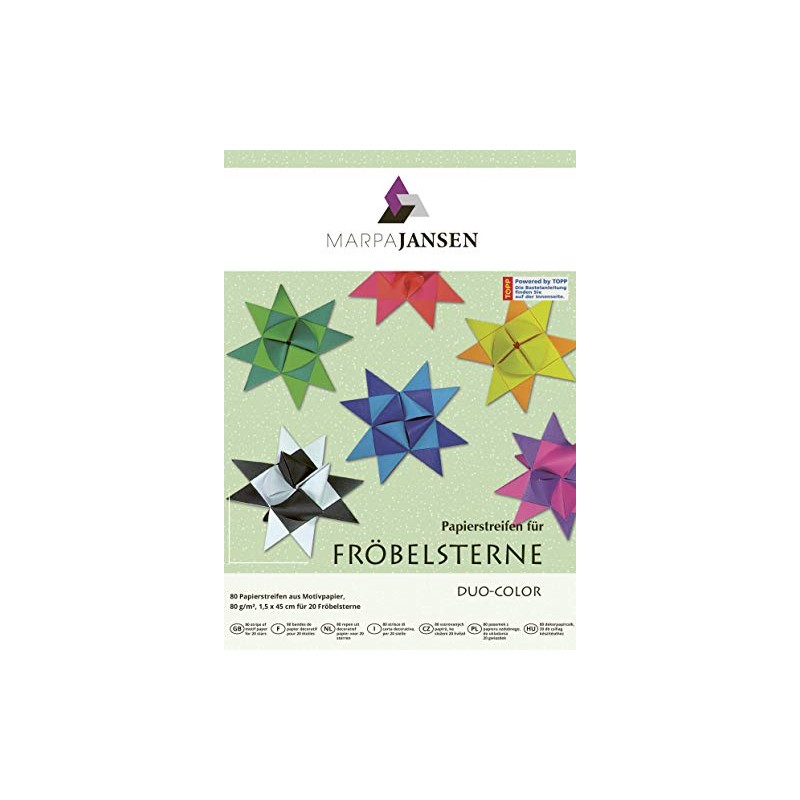 MarpaJansen Paper Strips for Froebel Stars - Duo-Colour - (1.5